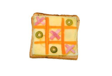 Tic tac toe sandwich clipart