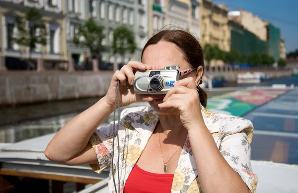Turist tar bilder — Stockfoto