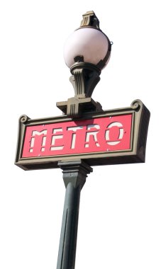 Parisian metro sign clipart