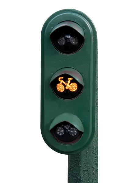 Orange traffic light — Stock Photo, Image