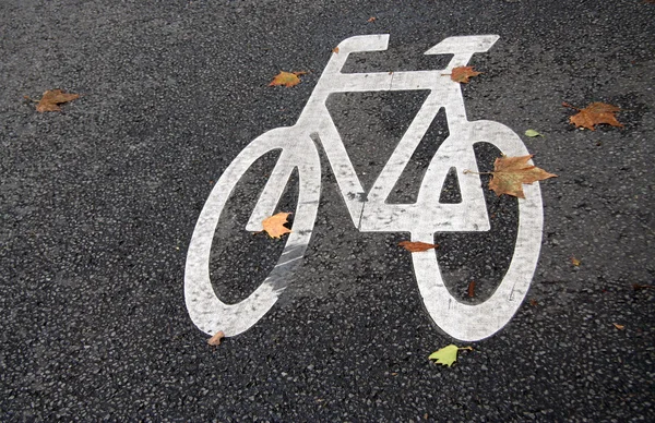 Bicycle road sign — Stock Photo, Image