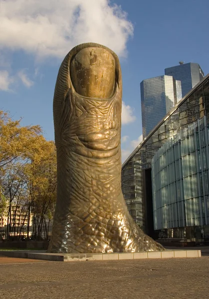 The giant finger sculpture — Stock Photo, Image