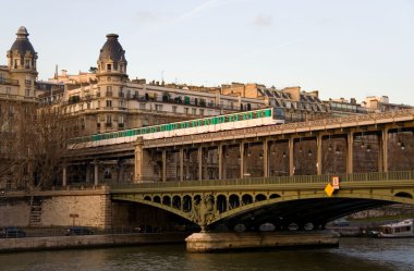 Parisian metro train clipart