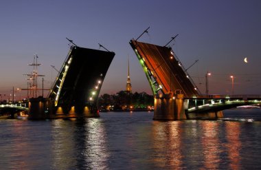 hisse senedi Köprüsü. Saint-petersburg, Rusya Federasyonu