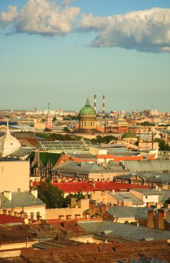 Bird's eye view of Saint-Petersburg clipart