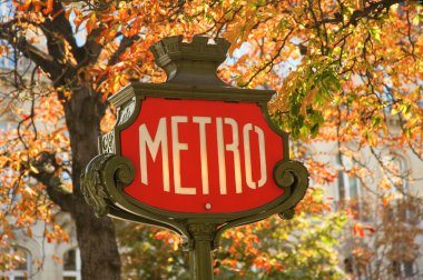 Parisian metro sign clipart