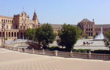 The Spain's square in Seville clipart