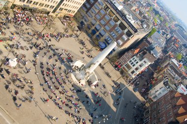 Bird's-eye view of Dam square clipart