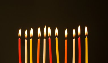Burning birthday candles clipart