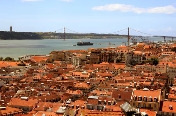 Вид на центральную часть Лиссабона — стоковое фото