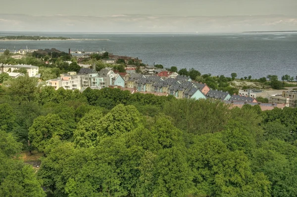 Typowe kolorowe domy w Tallinnie — Zdjęcie stockowe
