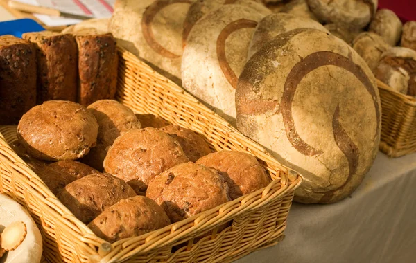 stock image Freshly made bread at the market