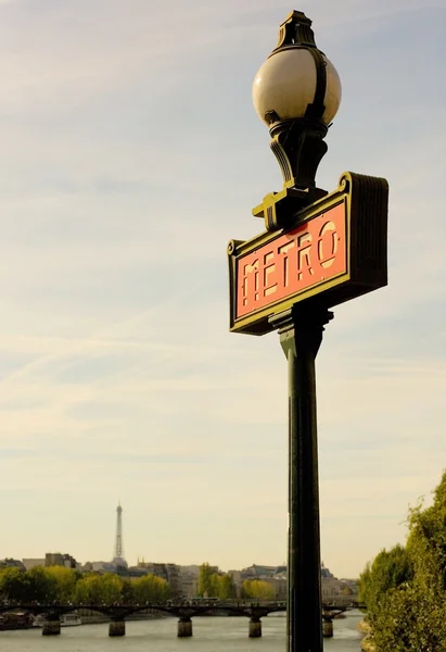 Parisian metro sign — Stock Photo, Image