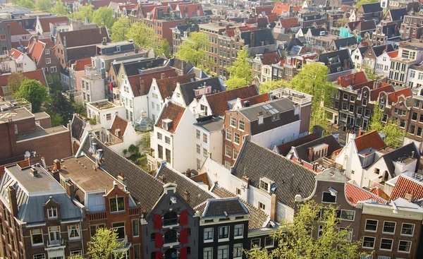 阿姆斯特丹市中心鸟瞰图 — 图库照片