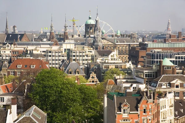 Widok z lotu ptaka z Amsterdamu — Zdjęcie stockowe