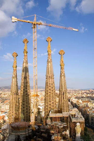 stock image Towers of Sagrada Familia