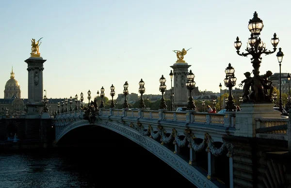 Pont alexandre iii w Paryż, Francja — Zdjęcie stockowe