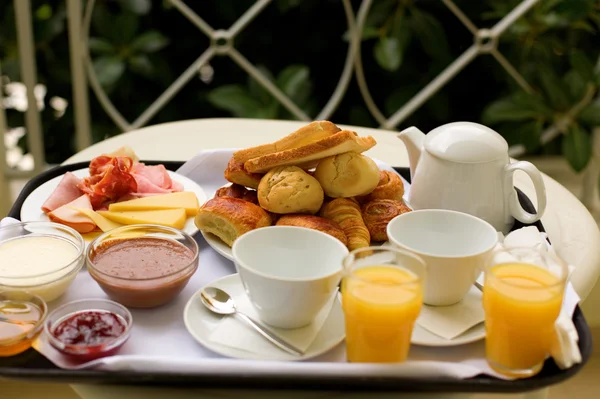 Смачний сніданок для двох — стокове фото