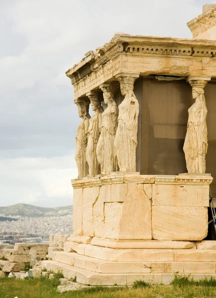 Caryatid sundurma, akropolis — Stok fotoğraf