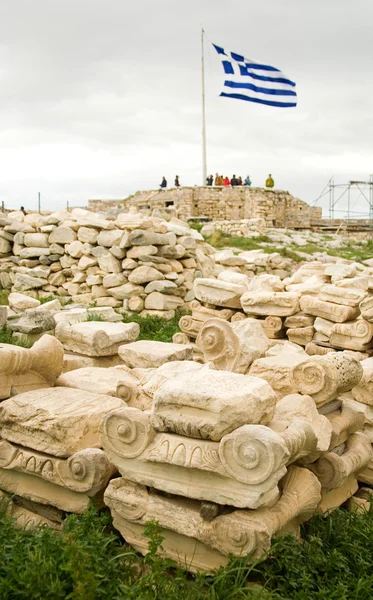 Capitales de columnas griegas antiguas — Foto de Stock