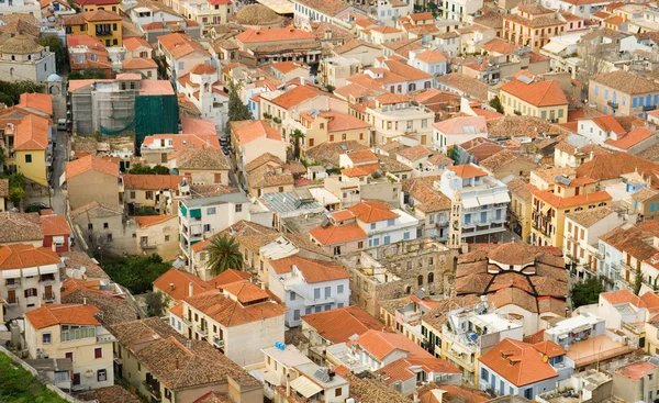 Bird view of central Nafplion — Stock Photo, Image