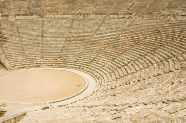 Ancient theater in Epidaurus, Greece clipart