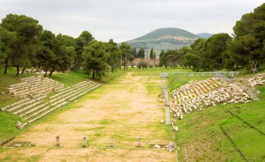 Old olympic stadium in Epidaurus clipart