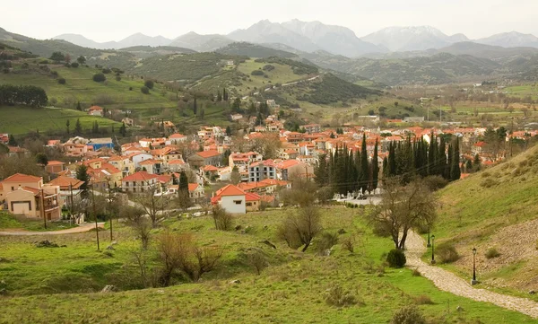 Grecki górskiej miejscowości Kalavryta — Zdjęcie stockowe