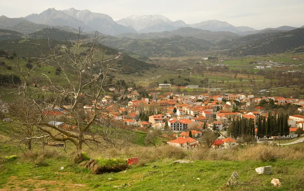 Grecki górskiej miejscowości Kalavryta — Zdjęcie stockowe