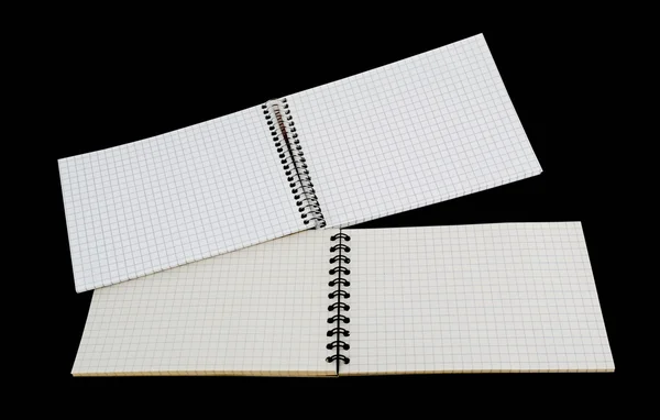 Two open notebooks. — Stock Photo, Image