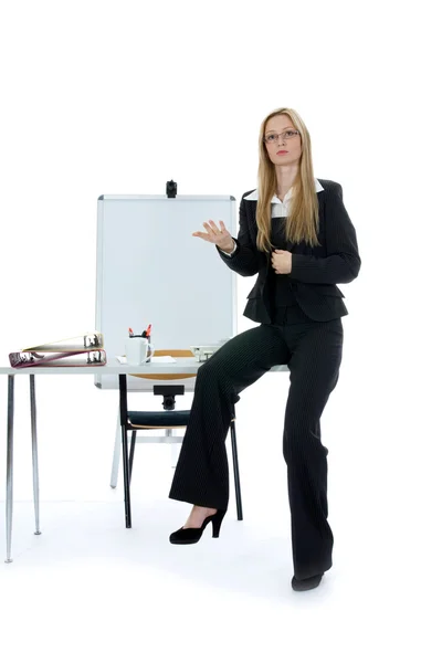 Geschäftsfrau arbeitet — Stockfoto