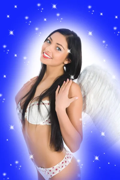 Sexueller Engel auf isoliertem Hintergrund — Stockfoto