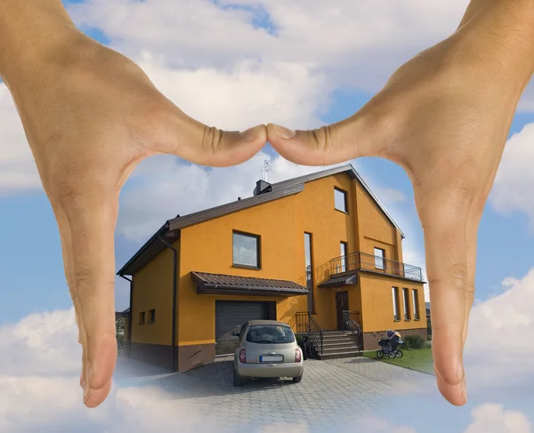 Nieruchomości, real, dom, sprzedaż — Zdjęcie stockowe