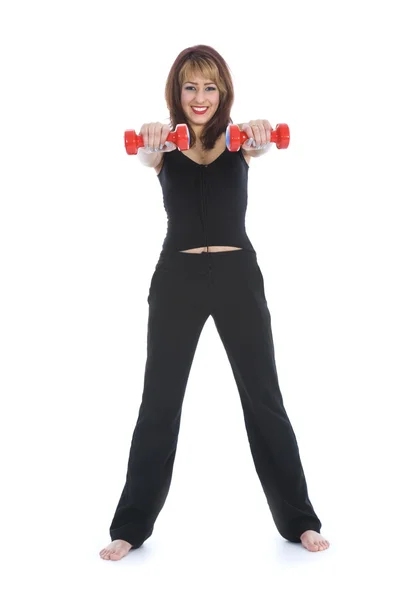 Mulher praticando fitness — Fotografia de Stock