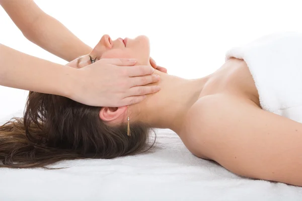 Ontspannen massage aan het meisje — Stockfoto