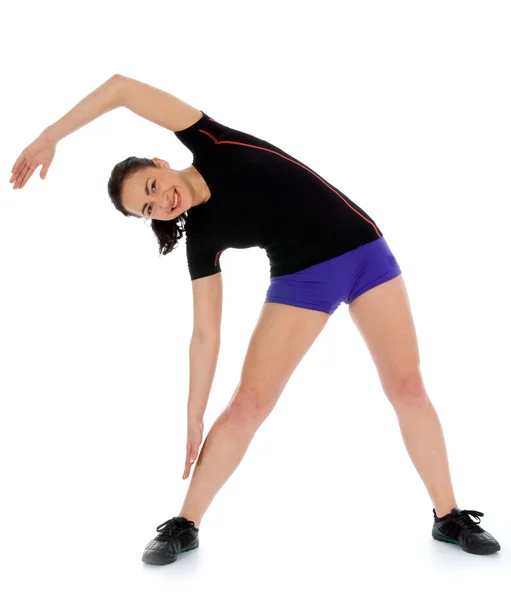 Mulher praticando fitness — Fotografia de Stock