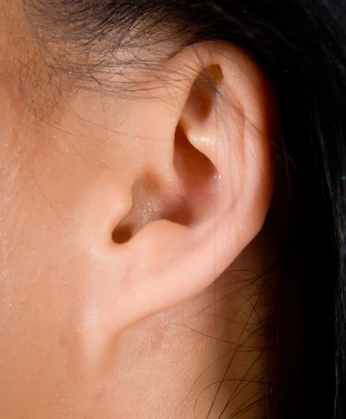 Женские уши — стоковое фото