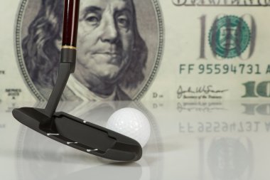 büyük dolar arka plan üzerinde Golf