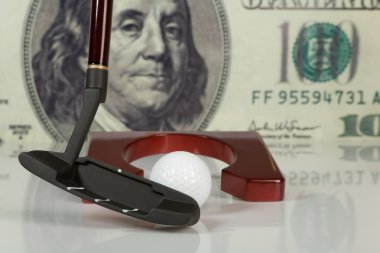 büyük dolar arka plan üzerinde Golf