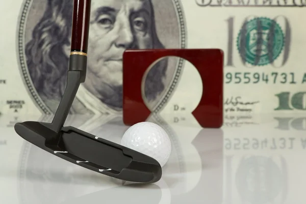 Nagy dollár háttér Golf — Stock Fotó