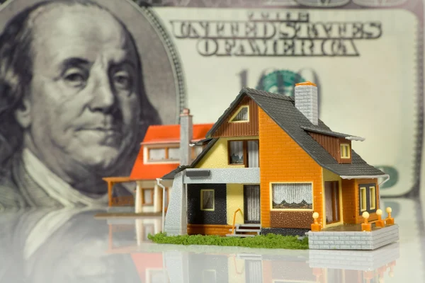 Real Estate concept on big dollar — Stock Photo, Image