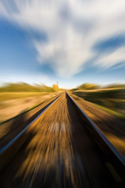 stock image Landscape for a old railway abandoned