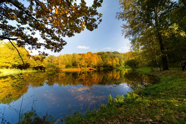 Podzimní krajina jezera — Stock fotografie