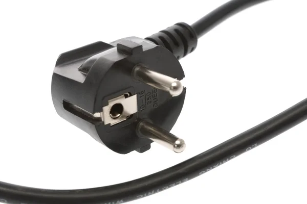 Power Plug - close up on power cord — Stock Photo, Image