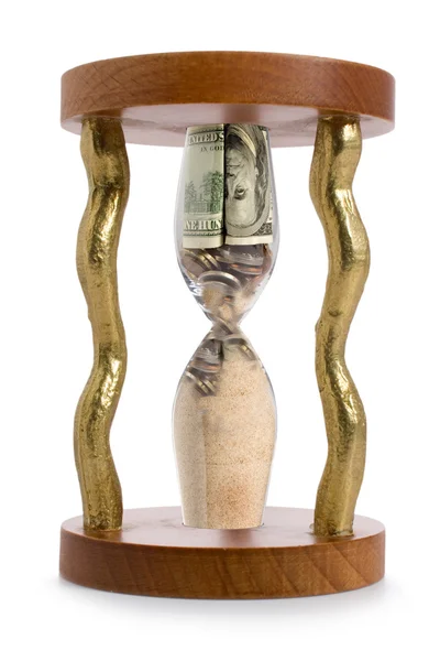 모래 시계 및 금융 위기 — 스톡 사진