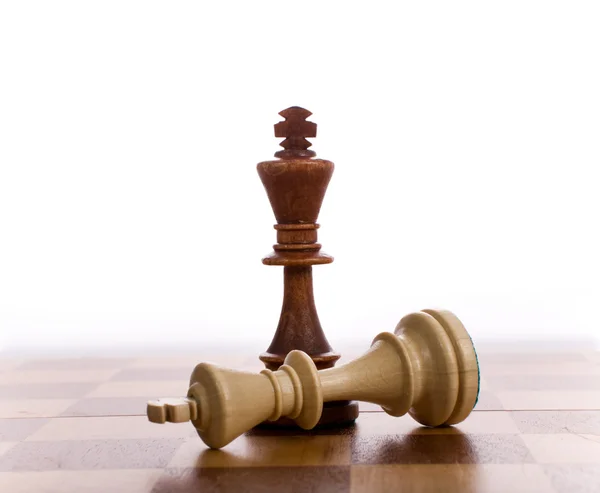 女性とのチェスの構成 — ストック写真