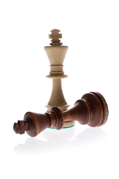 Σκακιστική σύνθεση με κυρία — Φωτογραφία Αρχείου