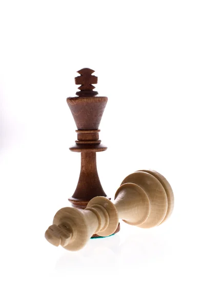 Chess composition with lady — Stock Photo, Image