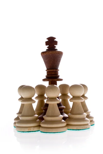 Шахова композиція з леді — стокове фото
