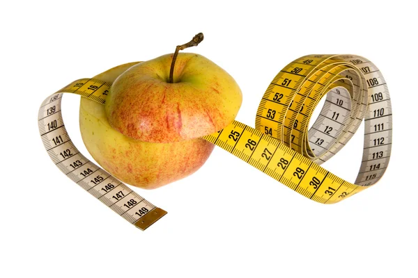 Manzana con metro —  Fotos de Stock